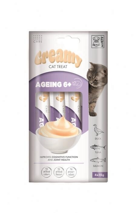 M-pets Creamy Ageing 6 Ördekli Somonlu Ve Tuna Balıklı Kedi Ödülü 4X15 GR | SRC: Barcode: 6953182759416